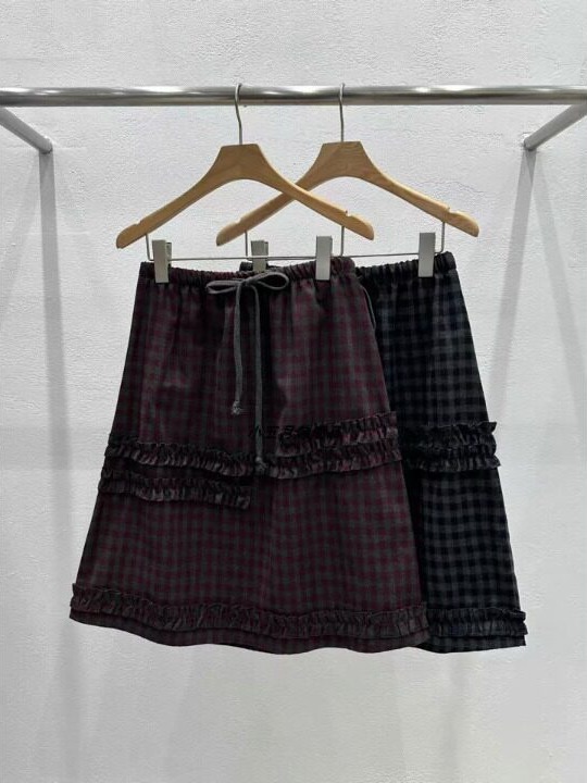 Jupe mi-longue à carreaux avec - Korean Girls Lifestyle avis et prix